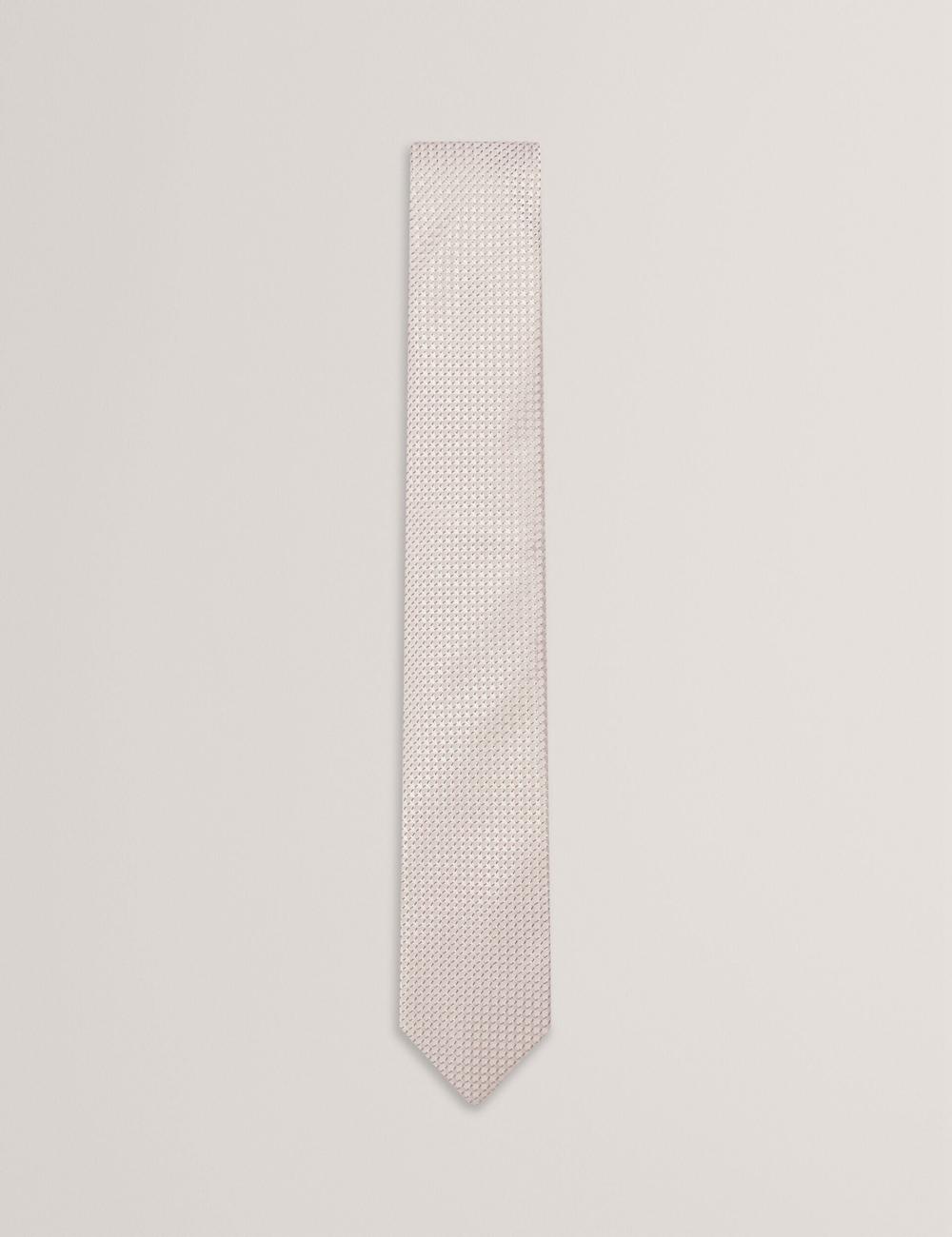 Stone Ted Baker CANEDON - Textured Tonal Weave Silk Men Ties | SG  5024-NKVRM