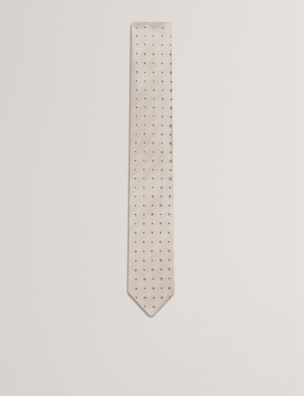 Stone Ted Baker STEEPLE - Circle Geometric Print Silk Men Ties | SG  6147-GMFCL