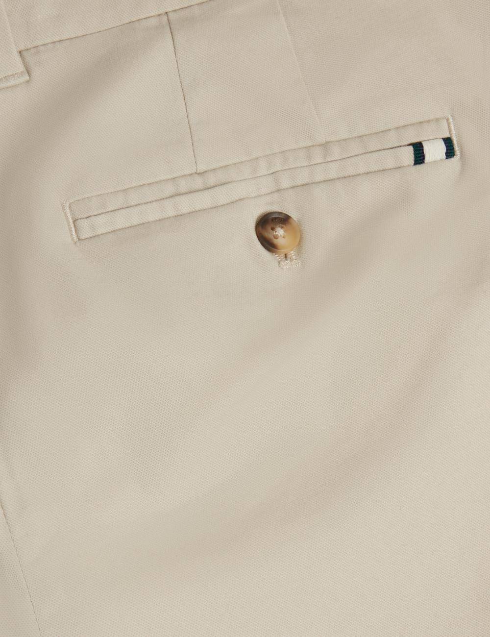 Tan Ted Baker BATFORD - Slim Fit Cotton Blend Chinos Men Trousers | SG  1437-KFCDO