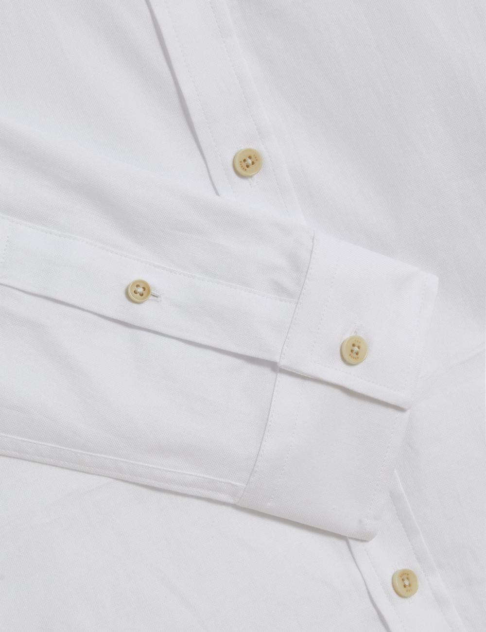 White Ted Baker ALLARDO - Regular Fit Cotton Oxford Men Casual Shirts | SG  1650-XBZYN