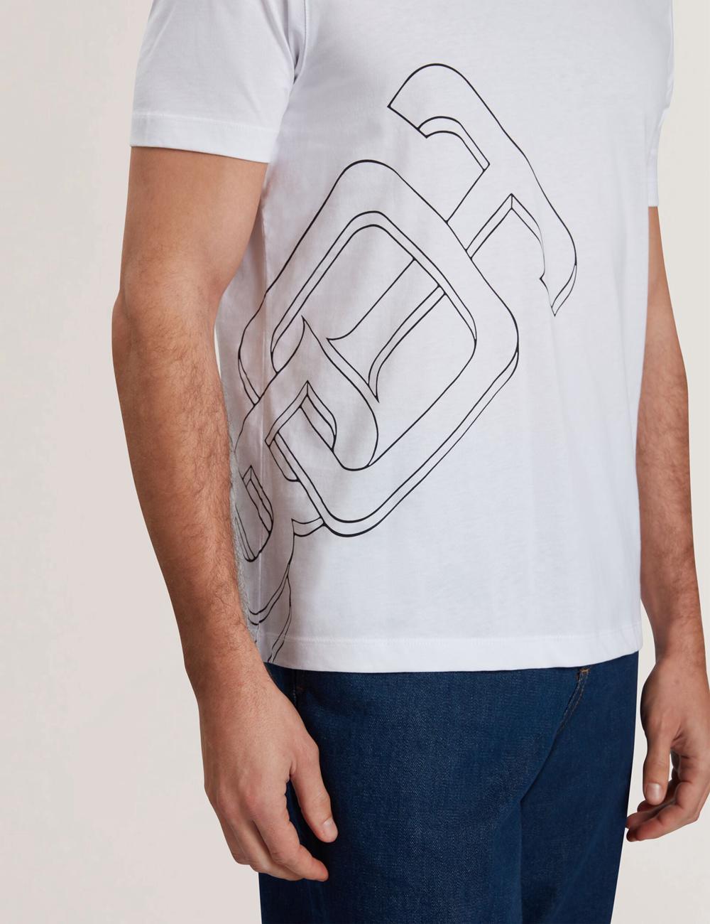 White Ted Baker CRAIGEY - Logo Graphic Crew Neck Cotton Men T-Shirts | SG  7830-XLFJE