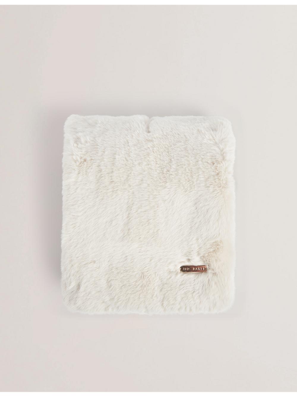 White Ted Baker EMAAAAS - Faux Fur Loop-Through Stole Women Scarves | SG  9164-CAPNZ