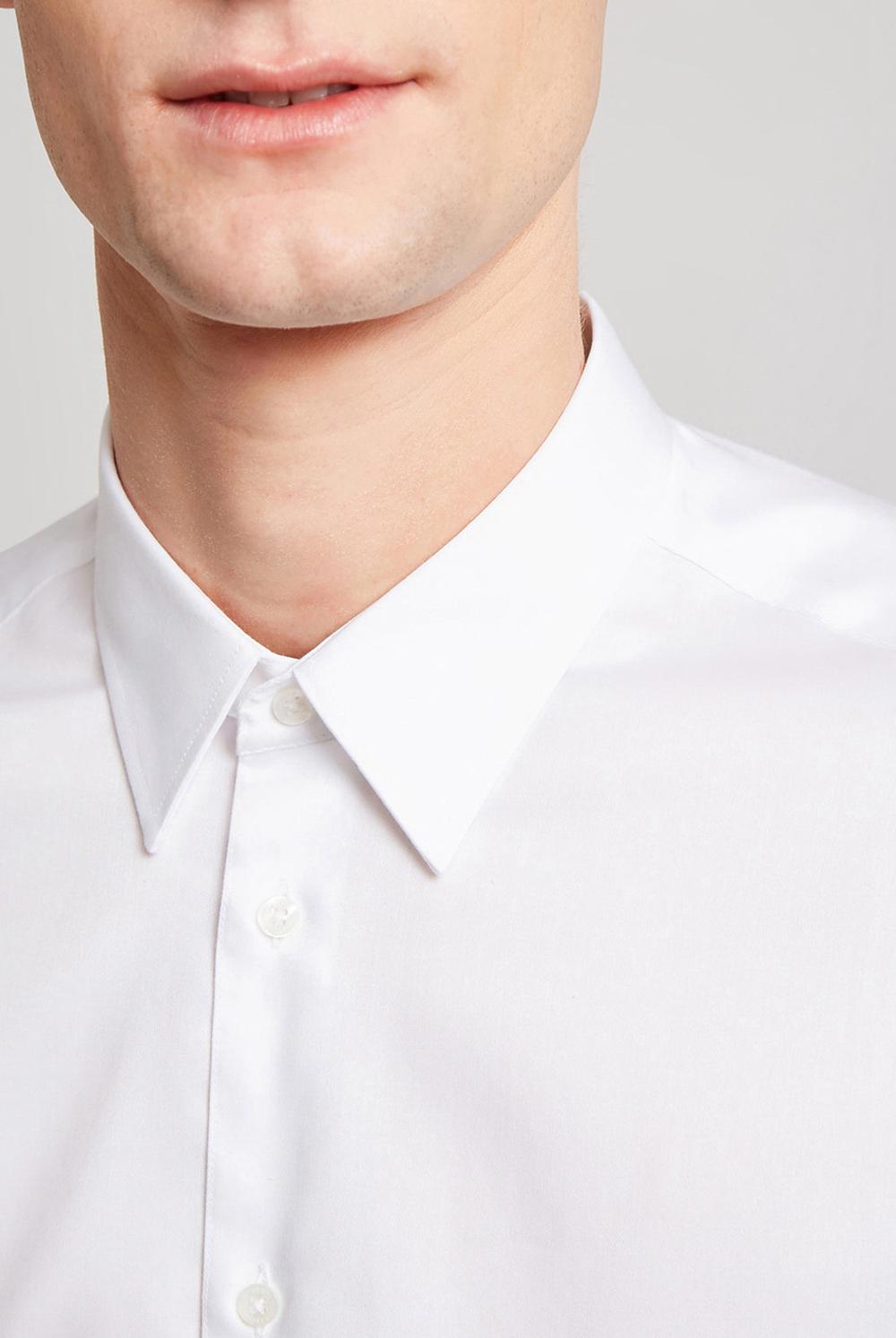 White Ted Baker HOLMER - Regular Fit White Long Sleeve Men Formal Shirts | SG  2079-LXBQE