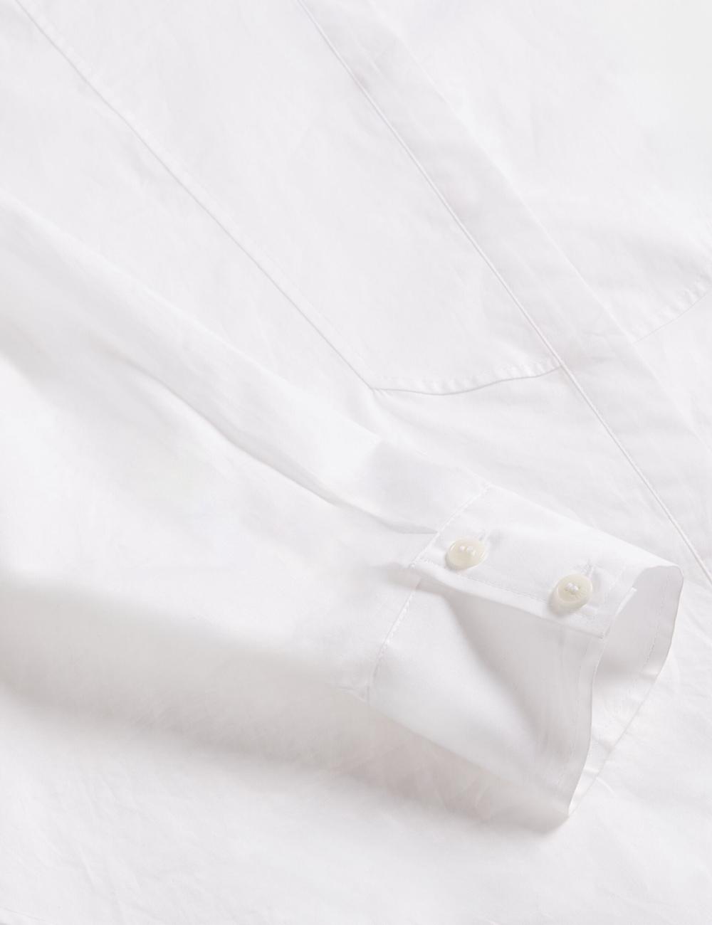 White Ted Baker IZOTE - Oversized Drop Shoulder Bib Detail Women Casual Shirts | SG  1568-BIUTV