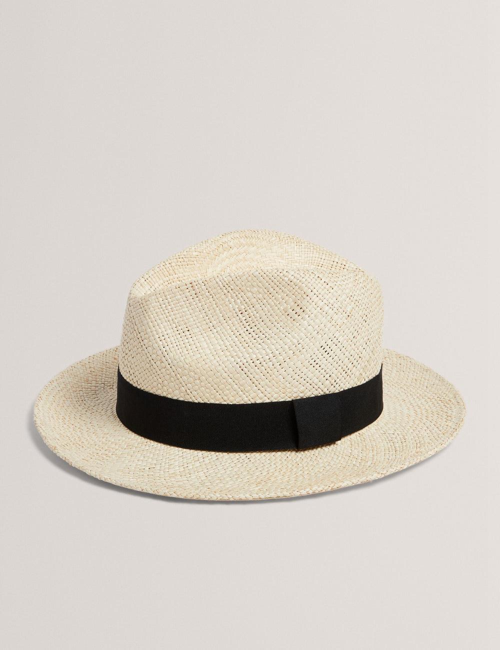 White Ted Baker JIMESI - Woven Straw Panama Beach Men Hats | SG  8307-DXQZM