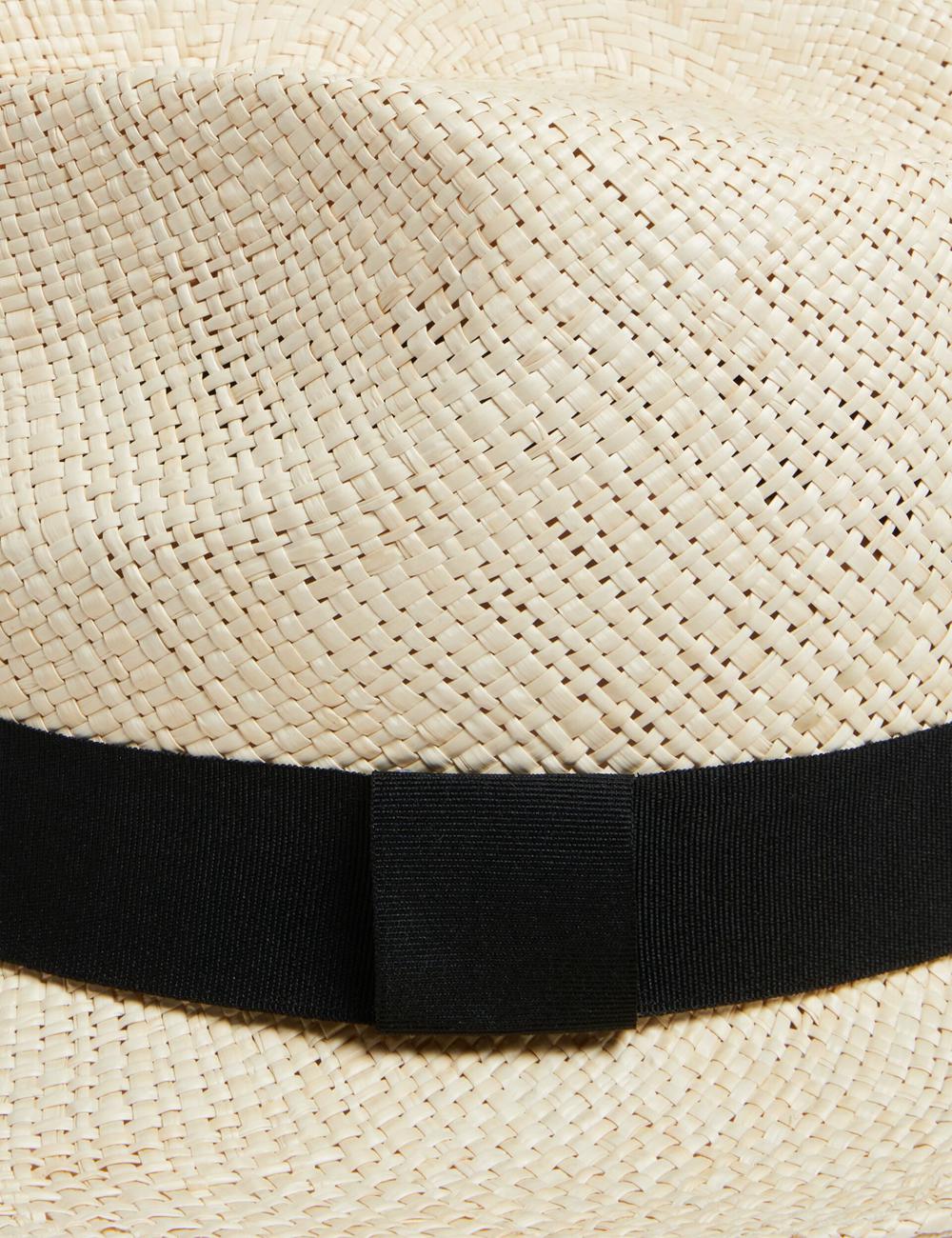 White Ted Baker JIMESI - Woven Straw Panama Beach Men Hats | SG  8307-DXQZM