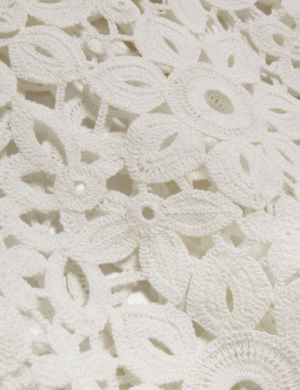 White Ted Baker JOYYRA - Floral Crochet Knit Sleeveless Women Tops | SG  5897-XWDUO