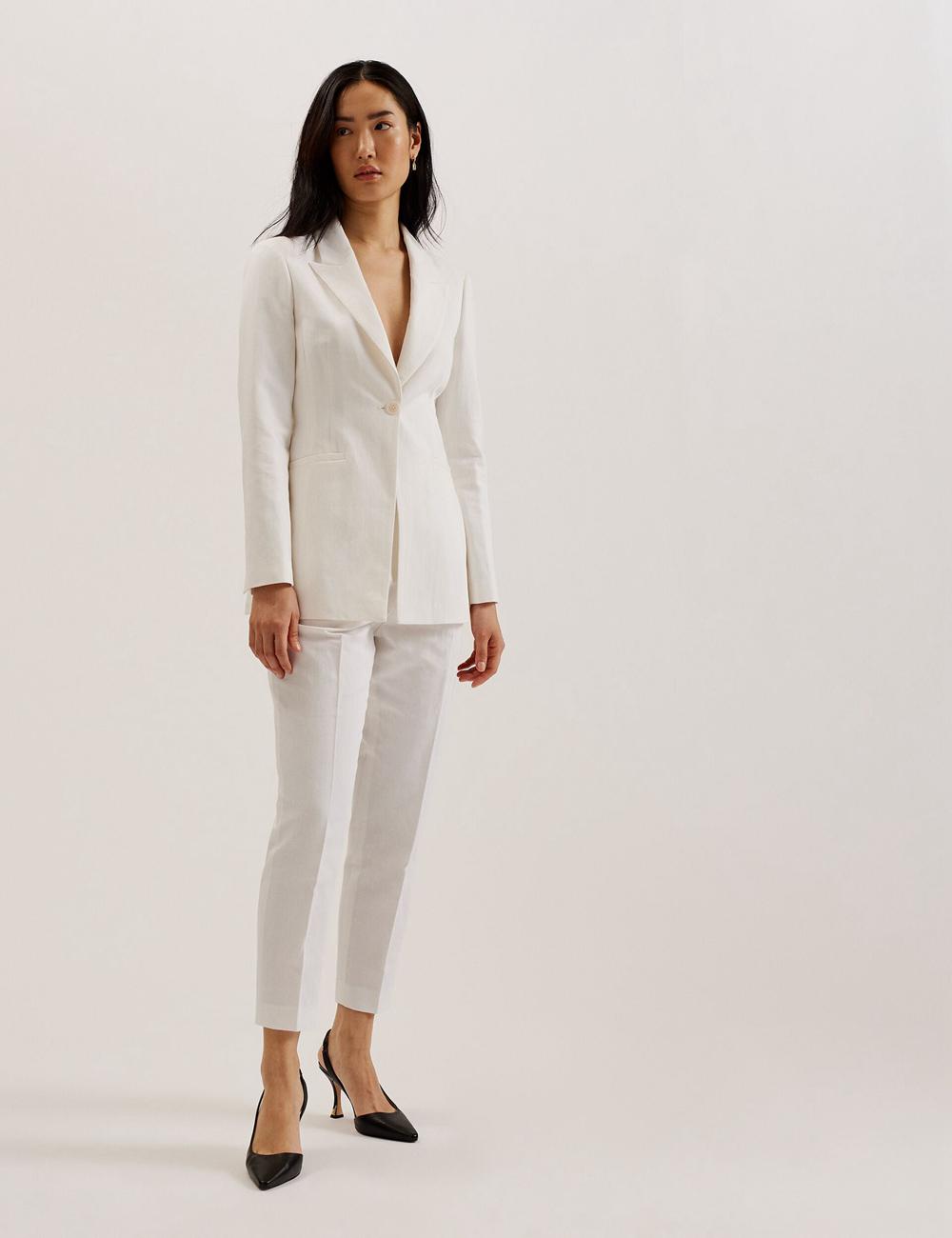 White Ted Baker MUSUB - Tailored with Faux Pockets Women Blazers | SG  6270-JBQOW