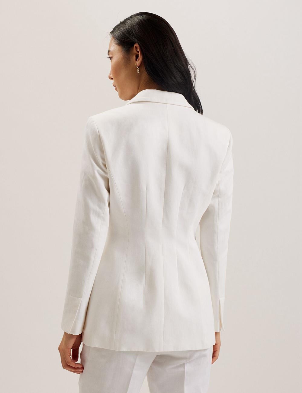 White Ted Baker MUSUB - Tailored with Faux Pockets Women Blazers | SG  6270-JBQOW