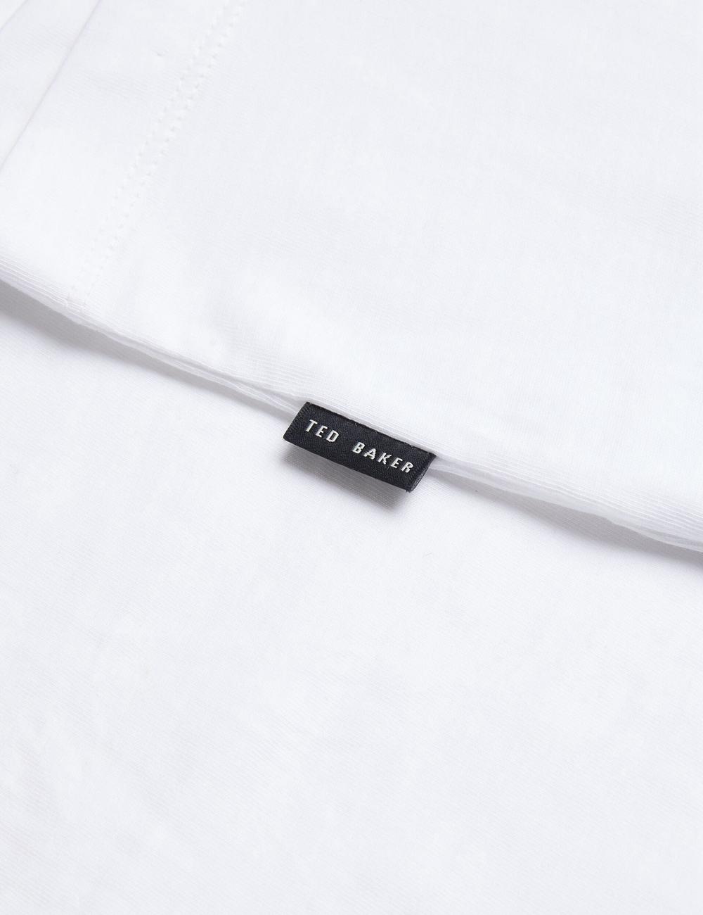 White Ted Baker TYWINN - Classic Crew Neck Cotton Men T-Shirts | SG  1682-PIUCR